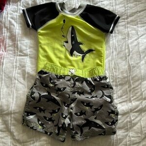 Sol swim rash and swim trunks NWOT 12 months